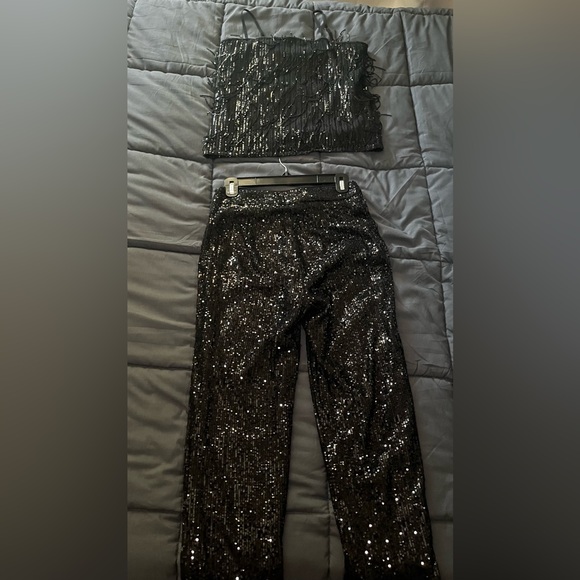 LOFT Pants - LOFT Black Sequin Set, Size 2 Petite